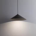 LAMPAMI - brązowa lampa wisząca pojedyncza, oświetlenie nad stołem, oświetlenie nad wyspę kuchenną, oświetlenie do jadalni, metalowa lampa wisząca okrągła LUME L NEW BROWN