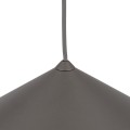 LAMPAMI - brązowa lampa wisząca pojedyncza, oświetlenie nad stołem, oświetlenie nad wyspę kuchenną, oświetlenie do jadalni, metalowa lampa wisząca okrągła LUME L NEW BROWN