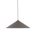 LAMPAMI - brązowa lampa wisząca pojedyncza, oświetlenie nad stołem, oświetlenie nad wyspę kuchenną, oświetlenie do jadalni, metalowa lampa wisząca okrągła LUME L NEW BROWN