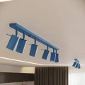LAMPAMI - niebieski kinkiet na ścianę, kinkiet ścienny, lampa do pokoju dziecka, lampa kinkiet ścienny, kinkiet do czytania regulowany, niebieski kinkiet ścienny sollux kinkiet RING błękitny