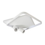 Lampa ledowa sufitowa kwadratowa biała 2xGU10 i LED CCT PARMA