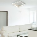 LAMPAMI - lampa ledowa sufitowa kwadratowa, lampa przysufitowa do kuchni, plafon do salonu nowoczesny, lampa sufitowa biała, oświetlenie do kuchni, oświetlenie na korytarz, plafon ledowy Parma 2