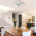LAMPAMI - lampa ledowa sufitowa kwadratowa, lampa przysufitowa do kuchni, plafon do salonu nowoczesny, lampa sufitowa biała, oświetlenie do kuchni, oświetlenie na korytarz, plafon ledowy Parma 2