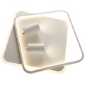 LAMPAMI - lampa ledowa sufitowa kwadratowa, lampa przysufitowa do kuchni, plafon do salonu nowoczesny, lampa sufitowa biała, oświetlenie do kuchni, oświetlenie na korytarz, plafon ledowy Parma 2