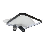Lampa ledowa sufitowa kwadratowa biała z czarnym 2xGU10 i LED CCT PARMA 