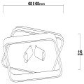 LAMPAMI - lampa ledowa sufitowa kwadratowa plafon ledowy Parma 2 szkic