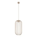 LAMPAMI - beżowa lampa wisząca metalowa, lampa z drutu, oświetlenie nad wyspę kuchenną, oświetlenie nad stołem, lampa wisząca do sypialni przy łóżku, lampa nowoczesna wisząca SPHERA S SABIA