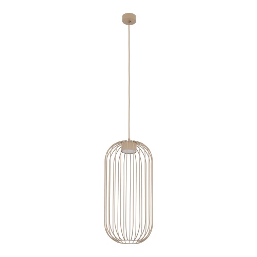 LAMPAMI - beżowa lampa wisząca metalowa, lampa z drutu, oświetlenie nad wyspę kuchenną, oświetlenie nad stołem, lampa wisząca do sypialni przy łóżku, lampa nowoczesna wisząca SPHERA S SABIA