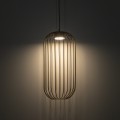 LAMPAMI - beżowa lampa wisząca metalowa, lampa z drutu, oświetlenie nad wyspę kuchenną, oświetlenie nad stołem, lampa wisząca do sypialni przy łóżku, lampa nowoczesna wisząca SPHERA S SABIA