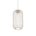 LAMPAMI - beżowa lampa wisząca metalowa, lampa z drutu, oświetlenie nad wyspę kuchenną, oświetlenie nad stołem, lampa wisząca do sypialni przy łóżku, lampa nowoczesna wisząca SPHERA S SABIA