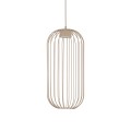 LAMPAMI - beżowa lampa wisząca metalowa, lampa z drutu, oświetlenie nad wyspę kuchenną, oświetlenie nad stołem, lampa wisząca do sypialni przy łóżku, lampa nowoczesna wisząca SPHERA S SABIA