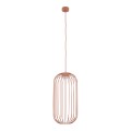LAMPAMI - lampa wisząca metalowa, długa lampa wisząca nad stół w jadalni, lampa wisząca przy łóżku w sypialni, lampa z drutu  SPHERA S BRICK