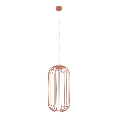 LAMPAMI - lampa wisząca metalowa, długa lampa wisząca nad stół w jadalni, lampa wisząca przy łóżku w sypialni, lampa z drutu  SPHERA S BRICK