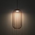 LAMPAMI - lampa wisząca metalowa, długa lampa wisząca nad stół w jadalni, lampa wisząca przy łóżku w sypialni, lampa z drutu  SPHERA S BRICK