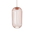 LAMPAMI - lampa wisząca metalowa, długa lampa wisząca nad stół w jadalni, lampa wisząca przy łóżku w sypialni, lampa z drutu  SPHERA S BRICK