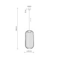 LAMPAMI - lampa wisząca metalowa SPHERA S BRICK szkic