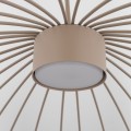 LAMPAMI - beżowa lampa wisząca metalowa, designerska lampa wisząca beżowa, lampa do jadalni nad stół, lampa do sypialni nad łóżko, lampa na antresolę, nowoczesna lampa wisząca do salonu SPHERA M SABIA