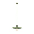 LAMPAMI - lampa zielona wisząca pojedyncza, lampa wisząca nowoczesna  długa, lampa do jadalni nad stół, lampa do sypialni, lampa do pokoju młodzieżowego, zielona lampa wisząca SILA GREEN PEAPOD 300