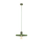Lampa zielona wisząca pojedyncza 145 cm 1xE27 SILA GREEN PEAPOD 300