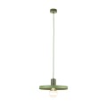 LAMPAMI - lampa zielona wisząca pojedyncza, lampa wisząca nowoczesna  długa, lampa do jadalni nad stół, lampa do sypialni, lampa do pokoju młodzieżowego, zielona lampa wisząca SILA GREEN PEAPOD 300