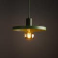 LAMPAMI - lampa zielona wisząca pojedyncza, lampa wisząca nowoczesna  długa, lampa do jadalni nad stół, lampa do sypialni, lampa do pokoju młodzieżowego, zielona lampa wisząca SILA GREEN PEAPOD 300