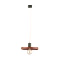 LAMPAMI - lampa wisząca pojedyncza kolorowa, lampa do kuchni nad wyspę, lampa nad stół,  lampa wisząca loftowa, lampa wisząca pojedyncza metalowa dwukolorowa SILA GREEN 300