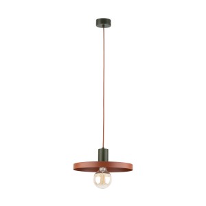 Lampa wisząca pojedyncza kolorowa 145 cm 1xE27 SILA GREEN BRICK 300