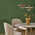 LAMPAMI - lampa wisząca pojedyncza kolorowa, lampa do kuchni nad wyspę, lampa nad stół,  lampa wisząca loftowa, lampa wisząca pojedyncza metalowa dwukolorowa SILA GREEN 300