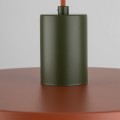 LAMPAMI - lampa wisząca pojedyncza kolorowa, lampa do kuchni nad wyspę, lampa nad stół,  lampa wisząca loftowa, lampa wisząca pojedyncza metalowa dwukolorowa SILA GREEN 300