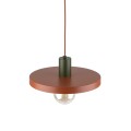 LAMPAMI - lampa wisząca pojedyncza kolorowa, lampa do kuchni nad wyspę, lampa nad stół,  lampa wisząca loftowa, lampa wisząca pojedyncza metalowa dwukolorowa SILA GREEN 300
