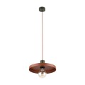 LAMPAMI - lampa wisząca pojedyncza kolorowa, lampa do kuchni nad wyspę, lampa nad stół,  lampa wisząca loftowa, lampa wisząca pojedyncza metalowa dwukolorowa SILA GREEN 300