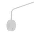 LAMPAMI - kinkiet ścienny z regulowanym ramieniem, lampa ścienna z wyłącznikiem, kinkiet pokojowy, lampa do czytania książek, kinkiet lampka nocna, kinkiet ścienny NEX WHITE