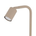 LAMPAMI - lampa podłogowa beżowa, lampa stojąca do czytania, lampa nocna do sypialni, lampa beżowa stojąca metalowa NEX SABIA