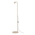 LAMPAMI - lampa podłogowa beżowa, lampa stojąca do czytania, lampa nocna do sypialni, lampa beżowa stojąca metalowa NEX SABIA