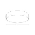 LAMPAMI - lampa sufitowa plafon sufitowy RONDO LINEN 600 szkic