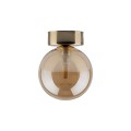 LAMPAMI - kinkiet sufitowy kula, lampa sufitowa do małego pokoju, kinkiet glamour złoty, złota lampa do sypialni, lampa na korytarz, oświetlenie sufitowe dekoracyjne, lampa na ścianę, mały plafon sufitowy ESTERA GOLD