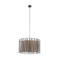 LAMPAMI - lampa wisząca pojedyncza czarna, nowoczesny żyrandol do salonu czarny, lampa do kuchni nowoczesna, żyrandol rustykalny do salonu, żyrandol do sypialni, lampa sufitowa wisząca HARMONY NATURE