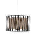 LAMPAMI - lampa wisząca pojedyncza czarna, nowoczesny żyrandol do salonu czarny, lampa do kuchni nowoczesna, żyrandol rustykalny do salonu, żyrandol do sypialni, lampa sufitowa wisząca HARMONY NATURE