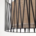 LAMPAMI - lampa wisząca pojedyncza czarna, nowoczesny żyrandol do salonu czarny, lampa do kuchni nowoczesna, żyrandol rustykalny do salonu, żyrandol do sypialni, lampa sufitowa wisząca HARMONY NATURE