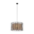 LAMPAMI - lampa wisząca pojedyncza czarna, nowoczesny żyrandol do salonu czarny, lampa do kuchni nowoczesna, żyrandol rustykalny do salonu, żyrandol do sypialni, lampa sufitowa wisząca HARMONY NATURE