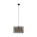 LAMPAMI - lampa wisząca pojedyncza czarna, lampa sufitowa wisząca, nowoczesny żyrandol do salonu czarny, lampa do kuchni nowoczesna, lampa do jadalni HARMONY NATURE