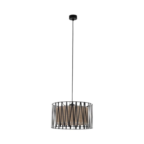 LAMPAMI - lampa wisząca pojedyncza czarna, lampa sufitowa wisząca, nowoczesny żyrandol do salonu czarny, lampa do kuchni nowoczesna, lampa do jadalni HARMONY NATURE