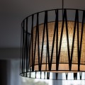 LAMPAMI - lampa wisząca pojedyncza czarna, lampa sufitowa wisząca, nowoczesny żyrandol do salonu czarny, lampa do kuchni nowoczesna, lampa do jadalni HARMONY NATURE