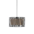 LAMPAMI - lampa wisząca pojedyncza czarna, lampa sufitowa wisząca, nowoczesny żyrandol do salonu czarny, lampa do kuchni nowoczesna, lampa do jadalni HARMONY NATURE
