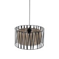 LAMPAMI - lampa wisząca pojedyncza czarna, lampa sufitowa wisząca, nowoczesny żyrandol do salonu czarny, lampa do kuchni nowoczesna, lampa do jadalni HARMONY NATURE