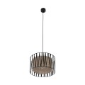 LAMPAMI - lampa wisząca pojedyncza czarna, lampa sufitowa wisząca, nowoczesny żyrandol do salonu czarny, lampa do kuchni nowoczesna, lampa do jadalni HARMONY NATURE