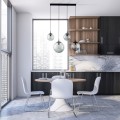 LAMPAMI - lampa wisząca kule szklane grafitowe, żyrandol do salonu i jadalni, lampa na wysoki sufit, oświetlenie nad stół, oświetlenie nad wyspą kuchenną, lampa wisząca czarna nowoczesna ESME GRAPHITE