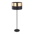 LAMPAMI - lampa podłogowa czarna ze złotym, elegancka lampa stojąca do salonu, lampa do sypialni, lampa stojąca czarna HILTON BLACK/GOLD