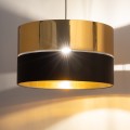 LAMPAMI - lampa wisząca czarno złota, stylowa lampa do salonu, lampa do sypialni,  lampa wisząca nad stół do jadalni, lampa wisząca czarna nowoczesna, oświetlenie sufitowe główne HILTON BLACK/GOLD