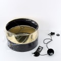 LAMPAMI - lampa wisząca czarno złota, stylowa lampa do salonu, lampa do sypialni,  lampa wisząca nad stół do jadalni, lampa wisząca czarna nowoczesna, oświetlenie sufitowe główne HILTON BLACK/GOLD